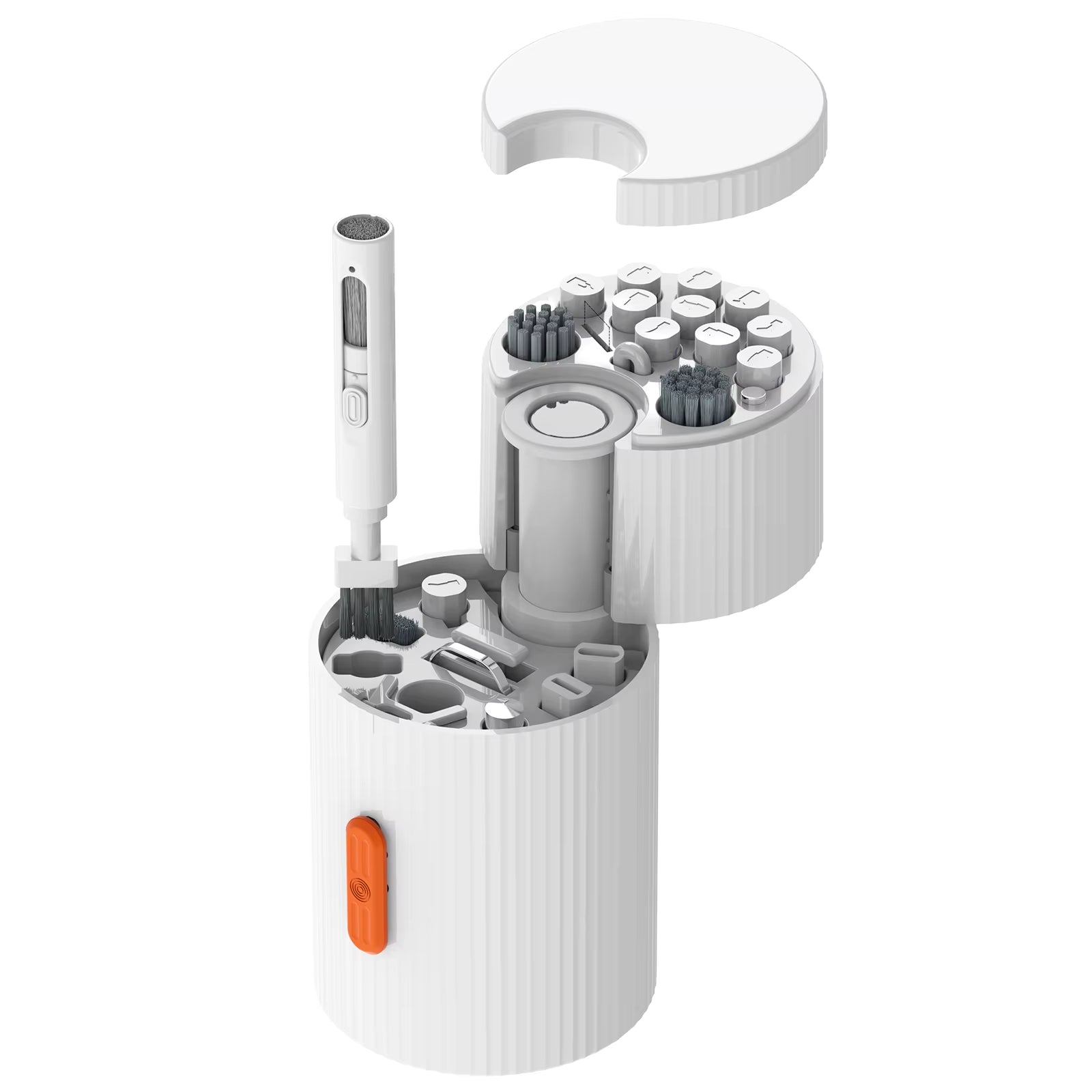 QM33 Magnetic Rotating 33 in 1 Cleaning Kit, Multifunctional Tool Set for Phone Camera Lens Keyboard PC Laptop Screen Drone